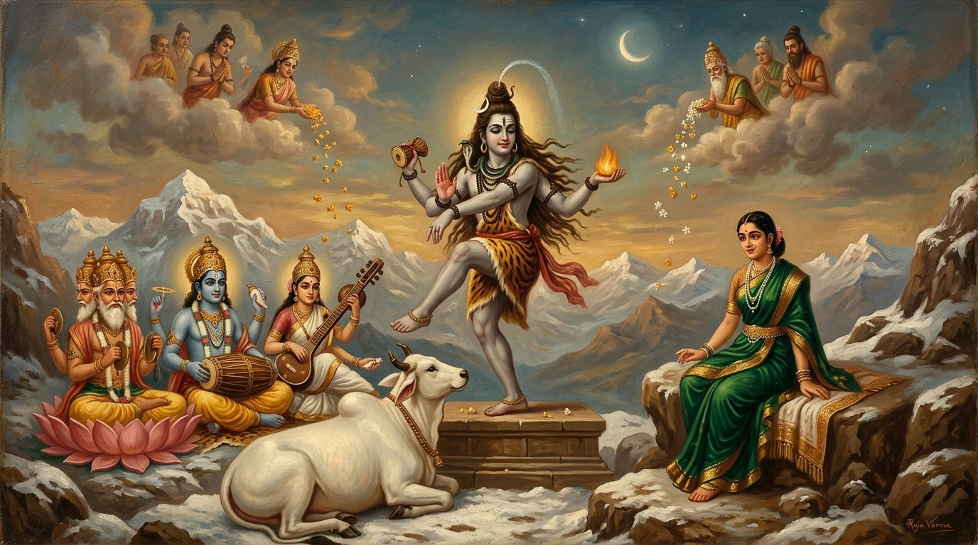 Pradoṣa Vrata classical Indian painting